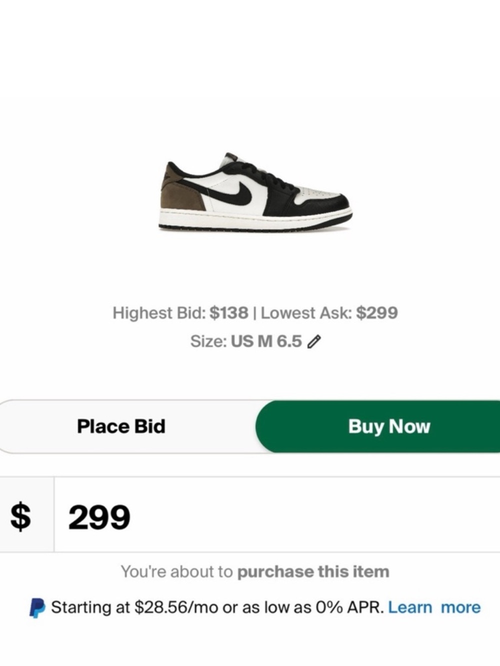🔥New in Box🔥Jordan 1 Retro Low OG dark mocha